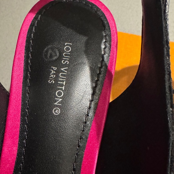 NEW Louis Vuitton Calfskin Archlight Slingback Pumps Pink Sequin EU 38.5/US 8.5 - Picture 5 of 8